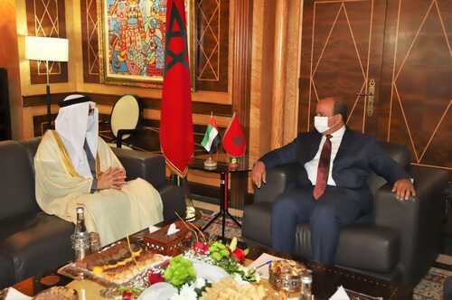 Communiqué sur l'accueil par le président de la Chambre des Conseillers, de l'Ambassadeur des Emirats Arabes Unis au Maroc.