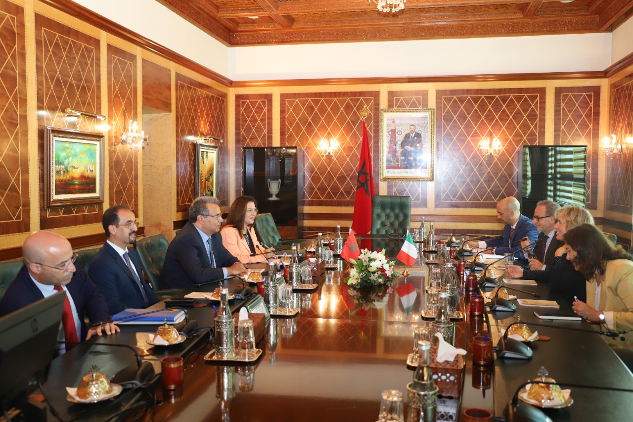 Accueil de Mme Stefania Craxi, présidente de la commission des affaires étrangères et de l'immigration du Sénat italien