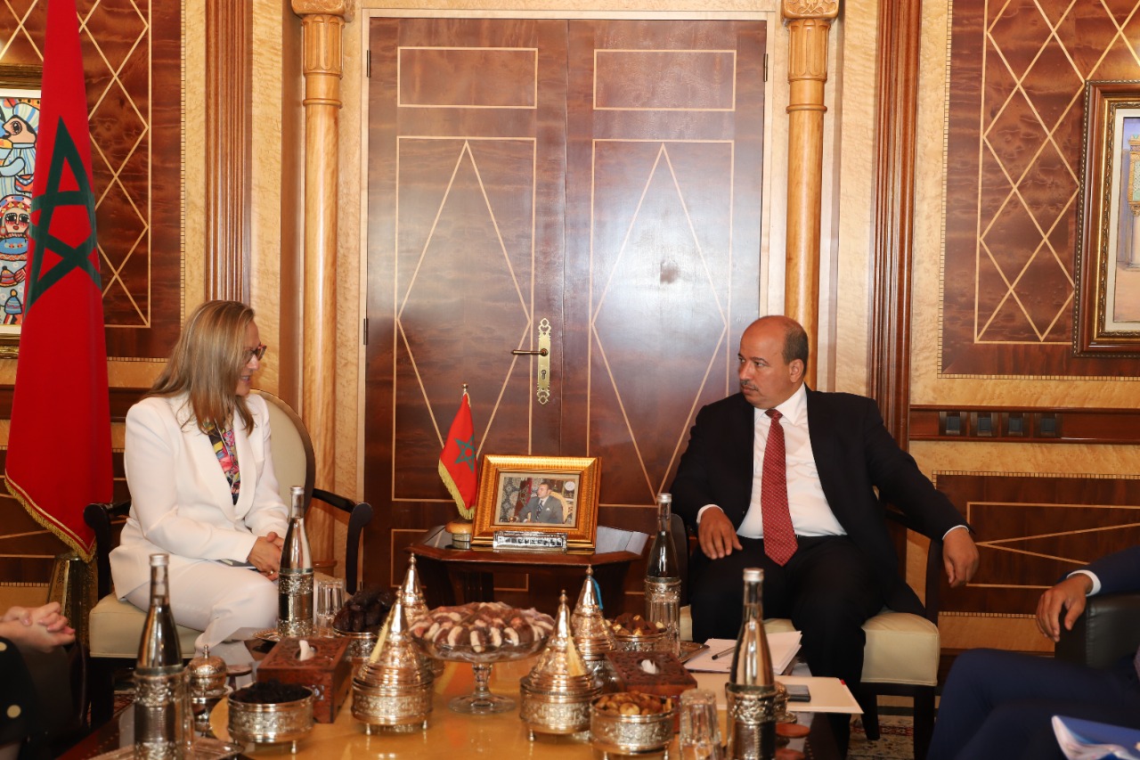 Le Président de la Chambre des Conseillers accueille la Cheffe du Bureau du Conseil de l'Europe au Royaume du Maroc